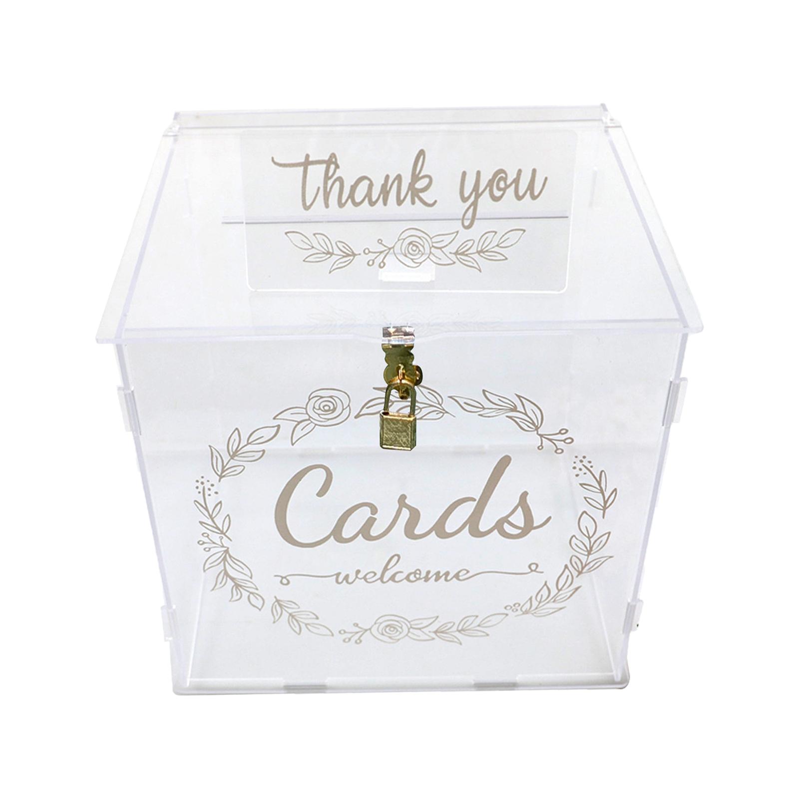 Wedding Card Box - 웨딩 카드 상자 10.04x8.46x9.84인치 졸업, 결혼식,