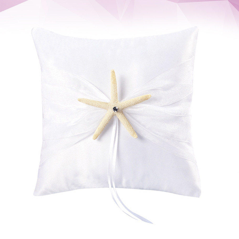Ring Bearer Pillow - 로맨틱한 불가사리 모양의 웨딩 링 베개,