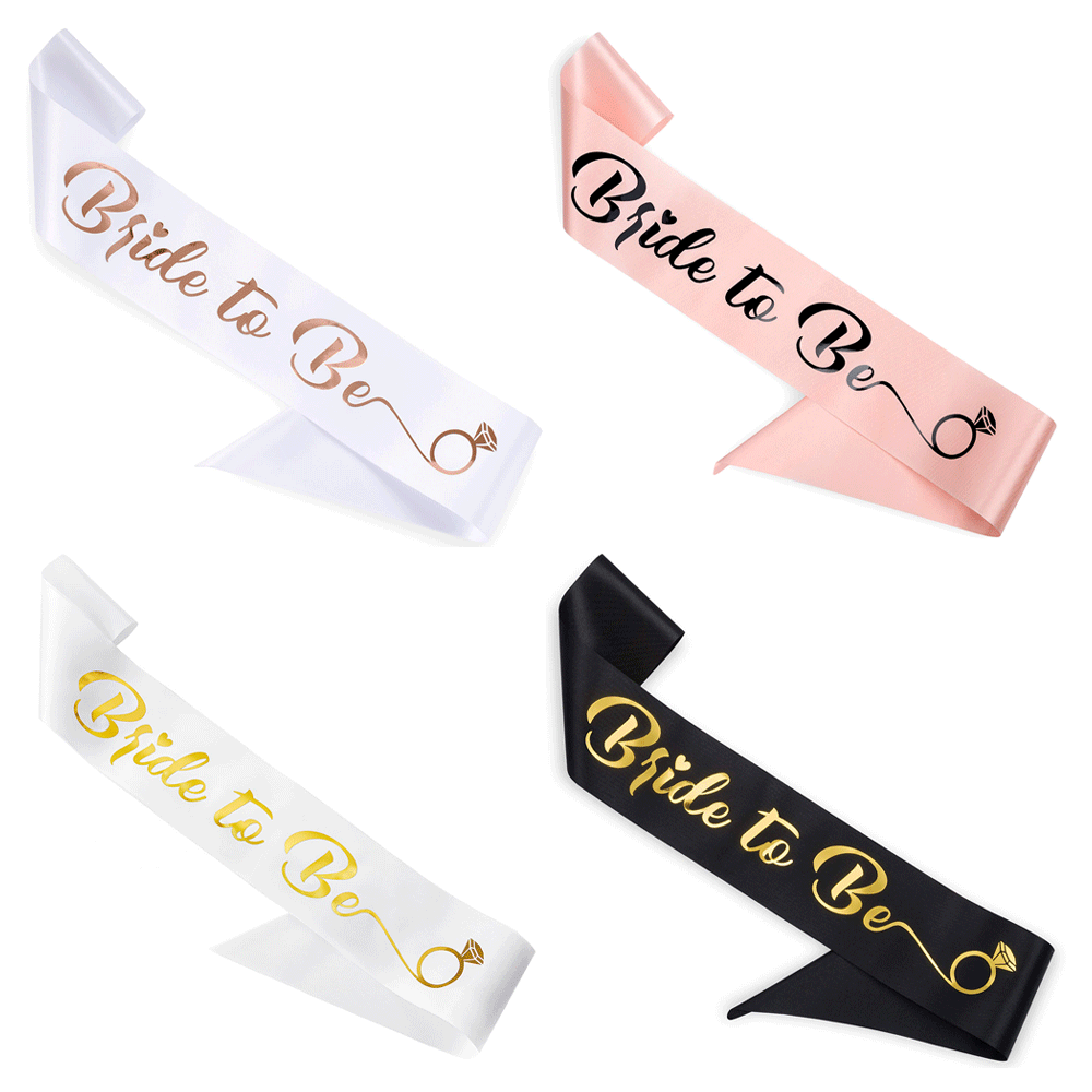 Bride Tribe Sash - 금박 레터링 신부, 독신 파티 새시,