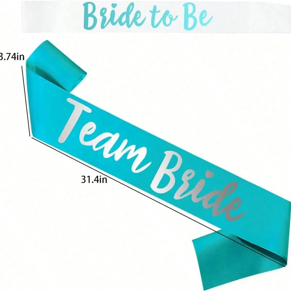 7개 라이트 블루 팀 신부 새틴 새시 세트 - 독신 파 - Bride Tribe Sash 리뷰 및 가격