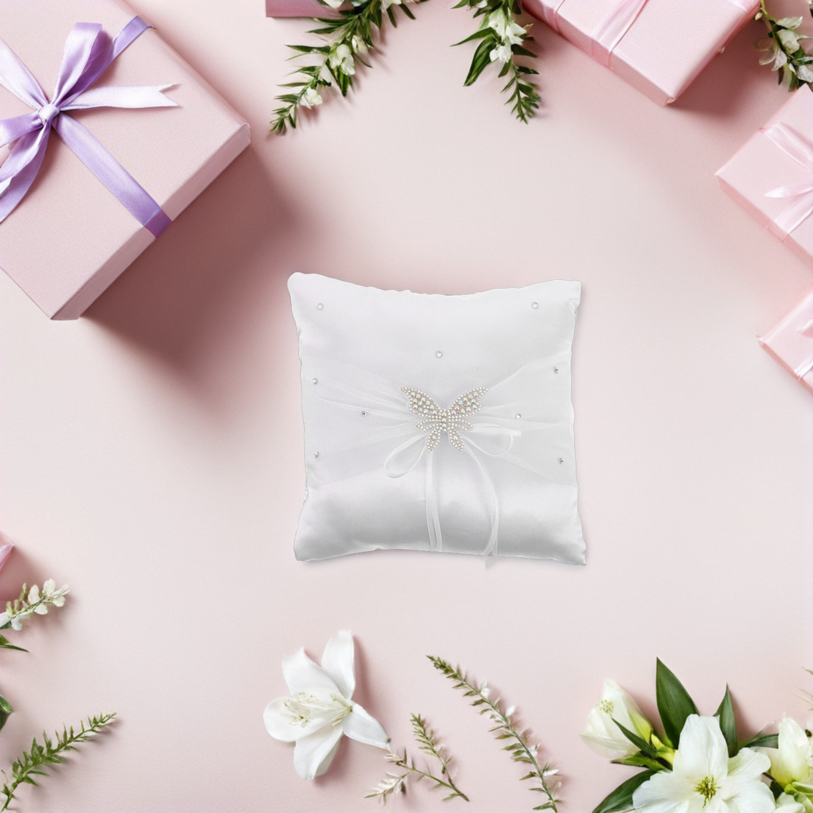 나비 모양 반지 베개, 결혼식 소품, 신부 액세서리,  - Ring Bearer Pillow 리뷰 및 가격