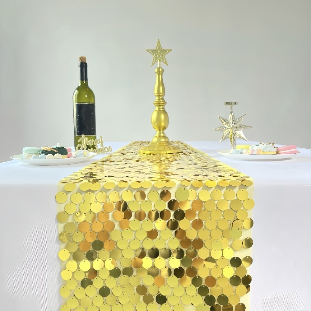 물고기 비늘 모양 스팽글 테이블 러너 고급스럽고 우아한 - Table Runner Sequin 리뷰 및 가격