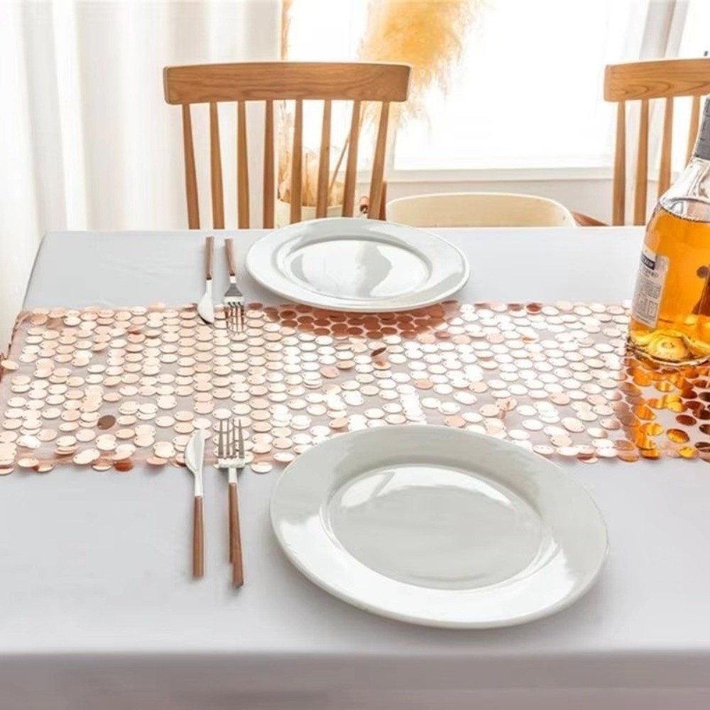 물고기 비늘 모양 스팽글 테이블 러너 고급스럽고 우아한 - Table Runner Sequin 리뷰 및 가격