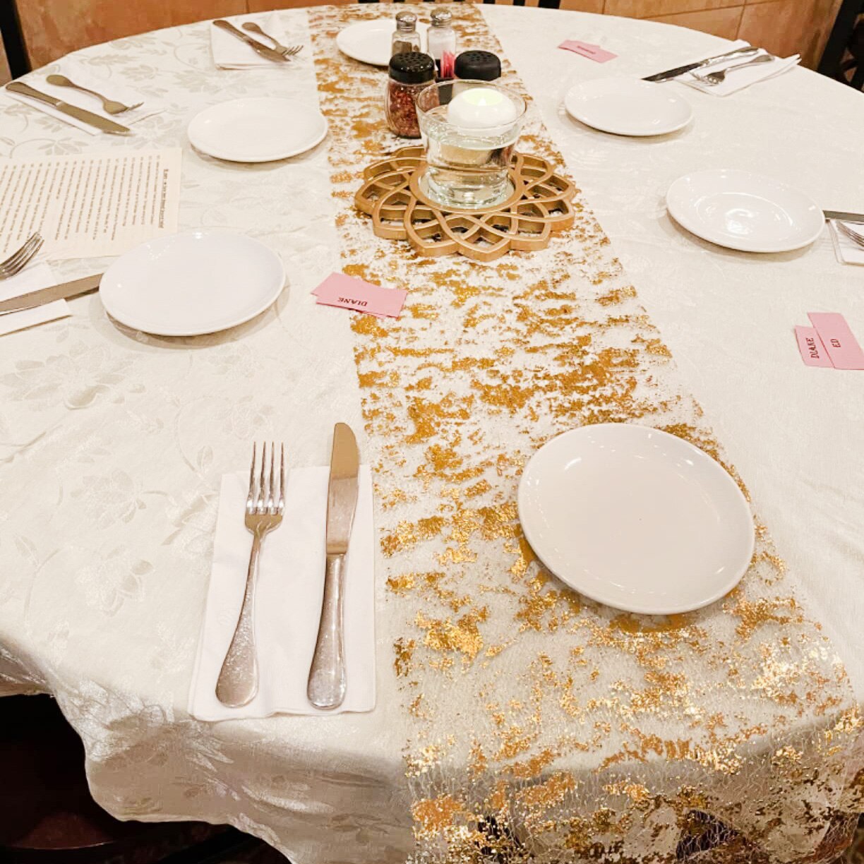 스파클 메탈릭 골드 얇은 테이블 러너, 골드 및 실버  - Table Runner Sequin 리뷰 및 가격