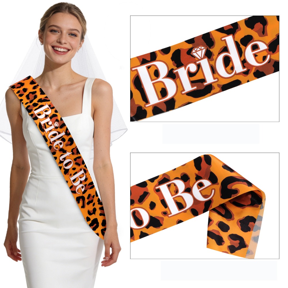 1피스 브라이드 투 비 새시 레오파드 프린트 소녀들을  - Bride Tribe Sash 리뷰 및 가격